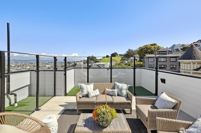 balcony featuring outdoor lounge area