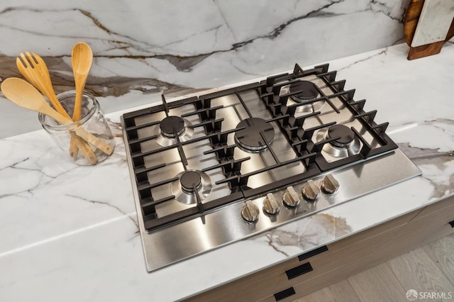 room details featuring stainless steel gas stovetop