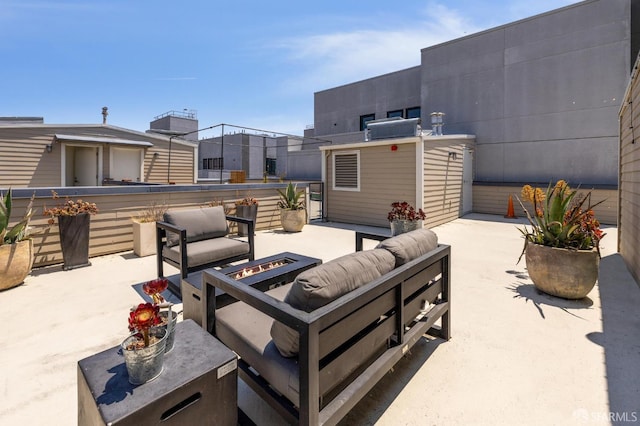 2011 3rd St Unit 6, San Francisco, CA 94107 - view of patio with an outdoor living space with a fire pit