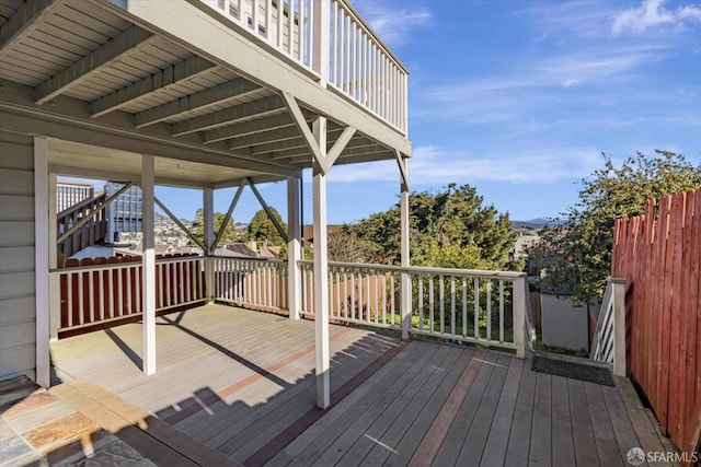 view of wooden terrace