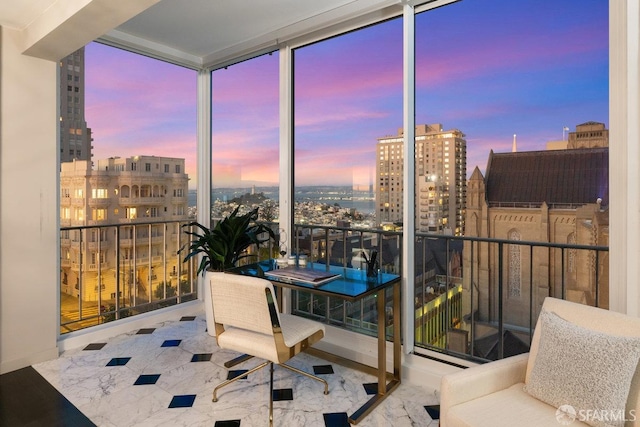 view of sunroom