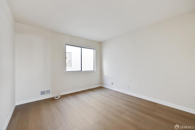 empty room featuring light wood-type flooring