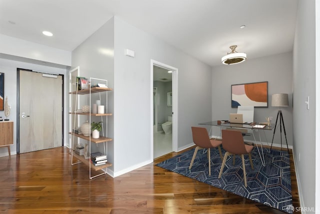5800 3rd St Unit 1401, San Francisco, CA 94124 - dining room with wood finished floors and a desk