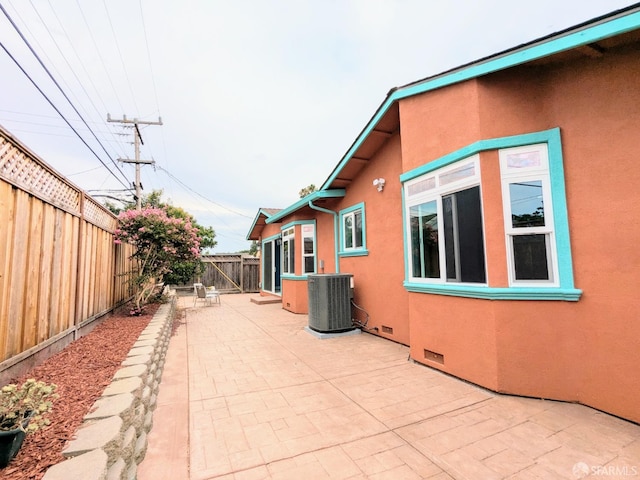 view of patio / terrace featuring central AC