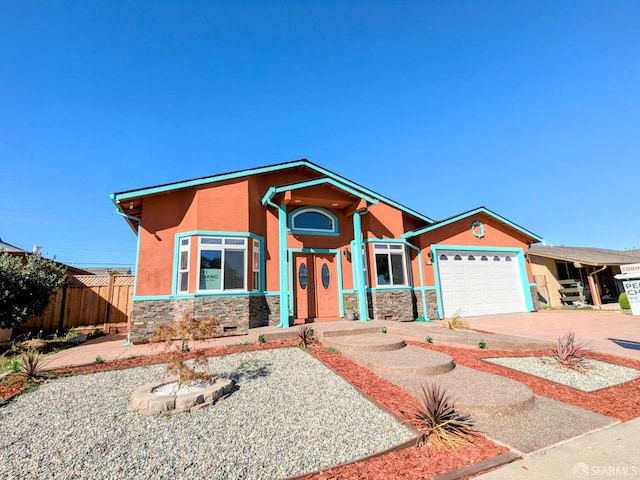 view of front of house featuring a garage