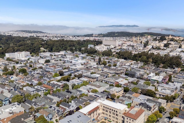 55 Downey St, San Francisco, CA 94117 - aerial overview of property's location with a mountain backdrop