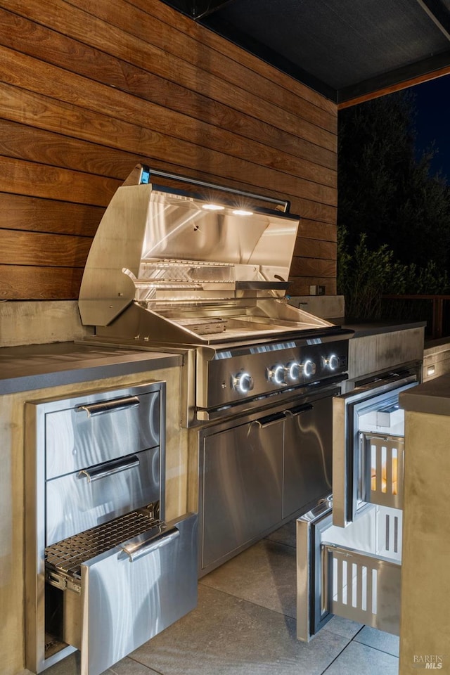 view of patio with exterior kitchen