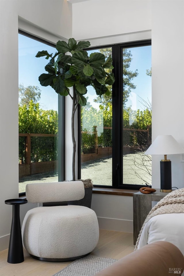 bedroom with baseboards