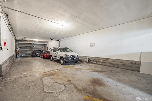 view of parking garage