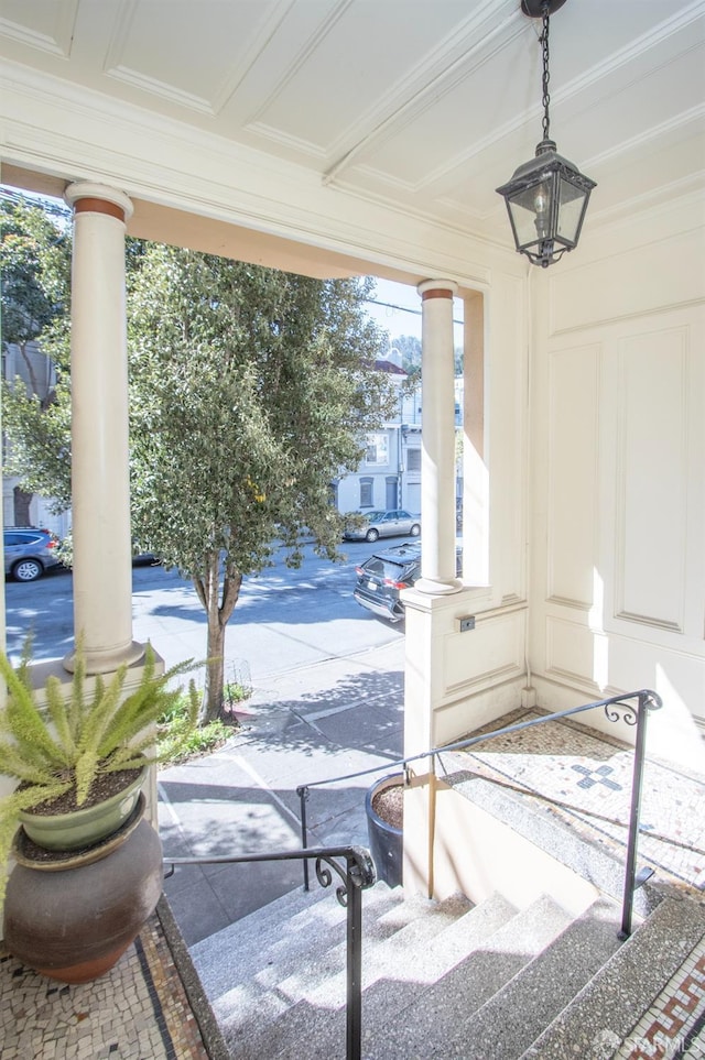 view of patio with a porch