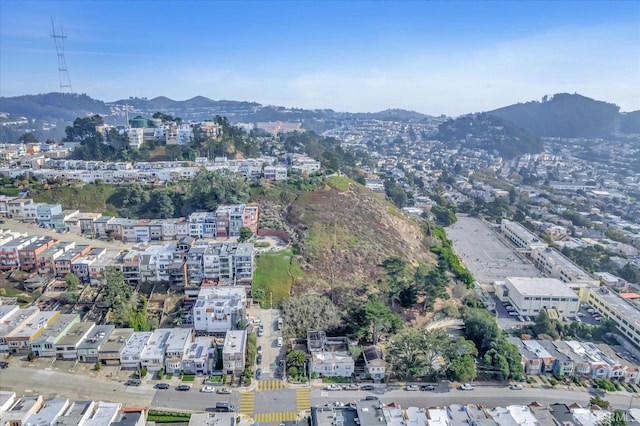 aerial view featuring a mountain view