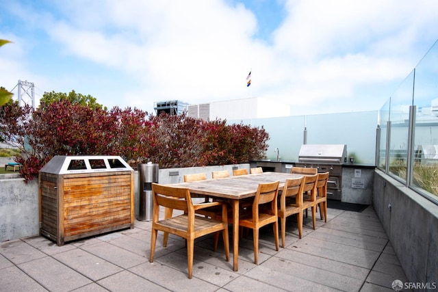 view of patio / terrace with grilling area and area for grilling