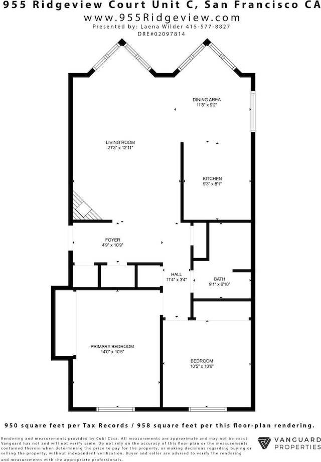 955 Ridgeview Ct Unit C, South San Francisco, CA 94080 - view of property floor plan