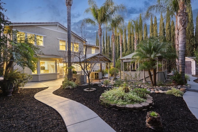 view of yard with a patio area and a gazebo