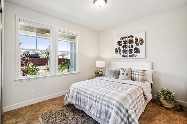 view of carpeted bedroom