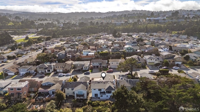 drone / aerial view featuring a residential view