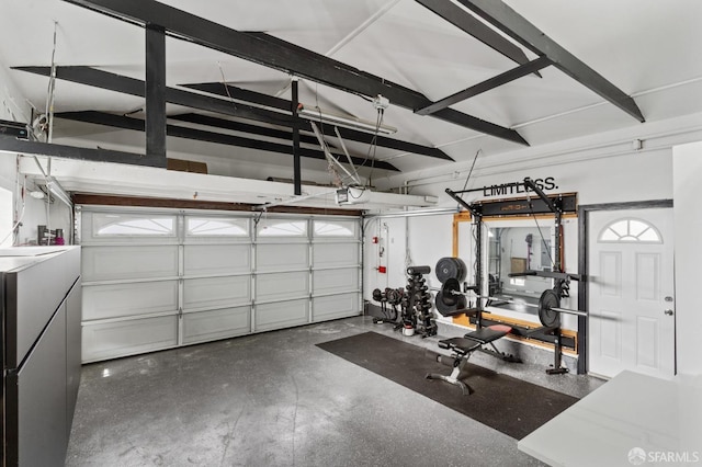 garage featuring washer / clothes dryer