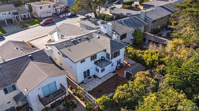 drone / aerial view with a residential view