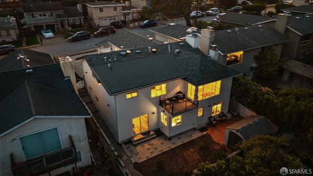 aerial view featuring a residential view