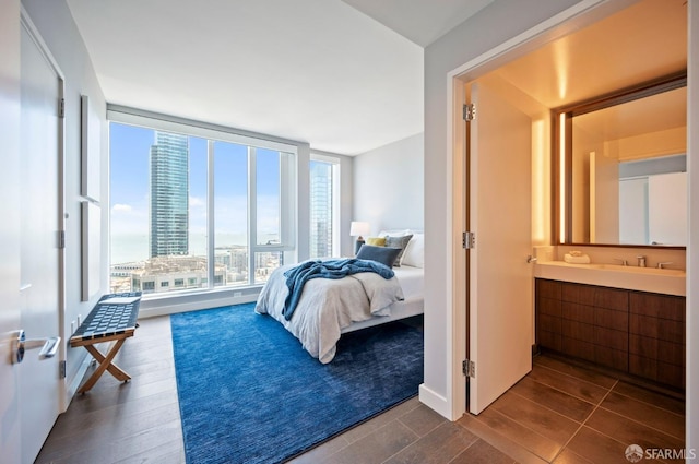 bedroom with sink