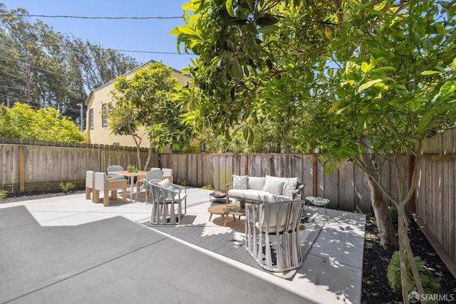 867 33rd Ave, San Francisco, CA 94121 - fenced backyard featuring an outdoor living space, outdoor dining area, and a patio