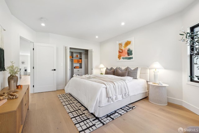 867 33rd Ave, San Francisco, CA 94121 - bedroom with light wood-style flooring, baseboards, and recessed lighting