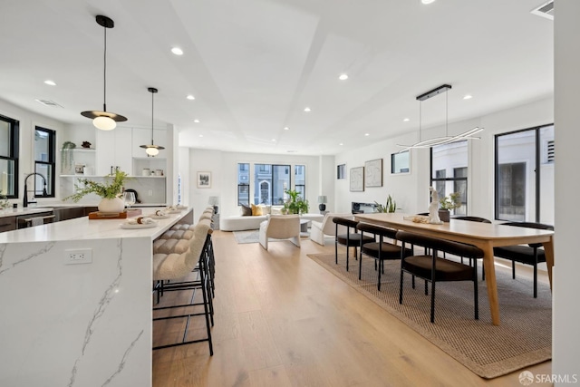 867 33rd Ave, San Francisco, CA 94121 - dining area featuring recessed lighting and light wood-style floors