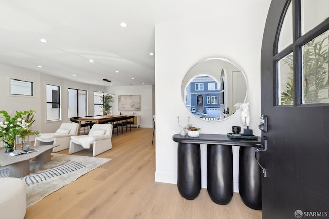 867 33rd Ave, San Francisco, CA 94121 - foyer featuring light wood-style flooring and recessed lighting