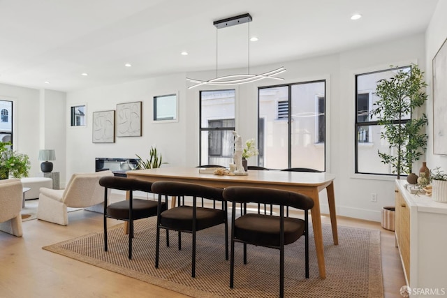 867 33rd Ave, San Francisco, CA 94121 - dining space with healthy amount of natural light, recessed lighting, light wood-type flooring, and baseboards