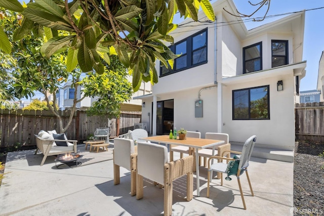 867 33rd Ave, San Francisco, CA 94121 - view of patio / terrace with a fire pit and outdoor dining space