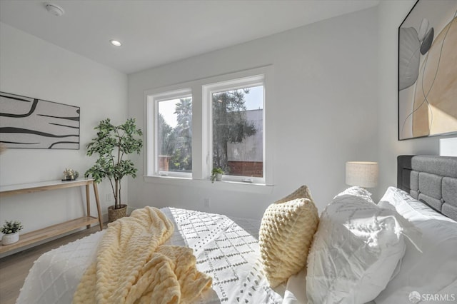 bedroom featuring wood-type flooring