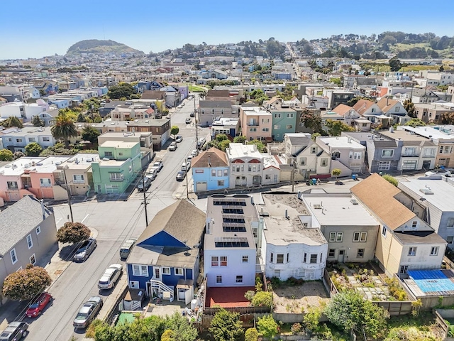 drone / aerial view with a residential view