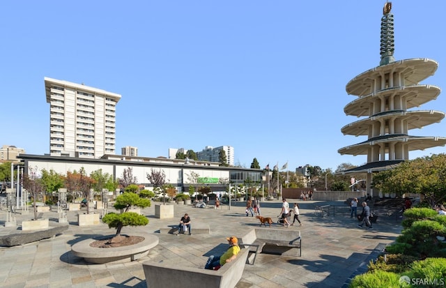 view of community with a patio area