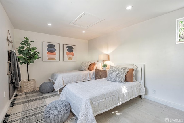 718 Whipple Ave, Redwood City, CA 94063 - bedroom with recessed lighting, baseboards, and wood finished floors