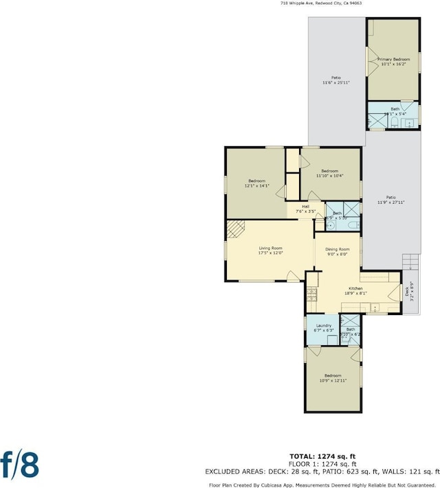 718 Whipple Ave, Redwood City, CA 94063 - room layout