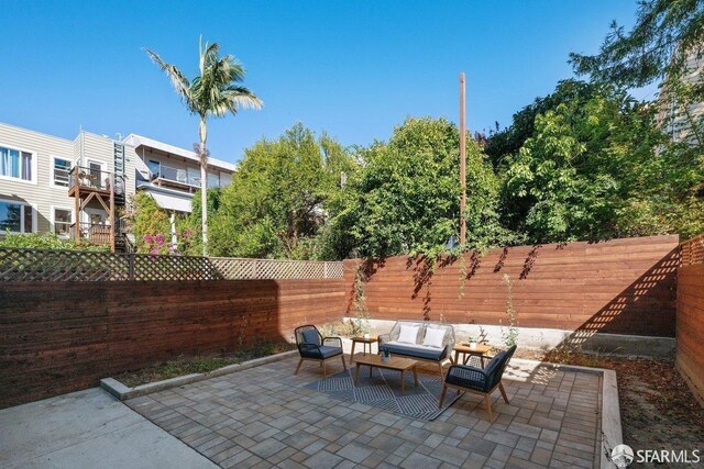 2219 Bryant St, San Francisco, CA 94110 - view of patio / terrace featuring outdoor lounge area