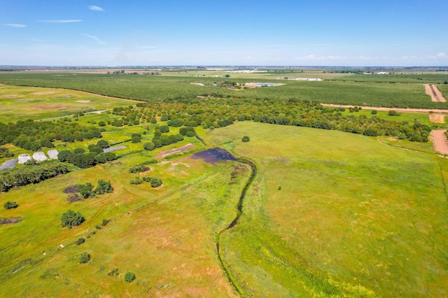 aerial view featuring a rural view