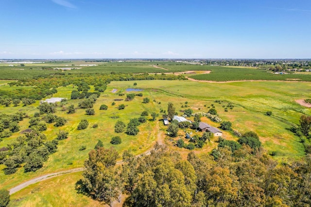 bird's eye view with a rural view