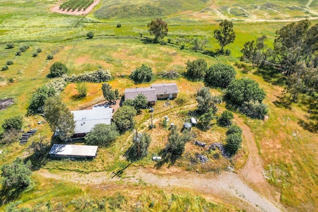 aerial view with a rural view