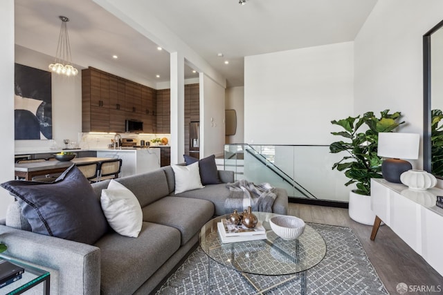 608 Missouri St Unit A, San Francisco, CA 94107 - living area featuring wood finished floors and recessed lighting