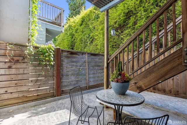 608 Missouri St Unit A, San Francisco, CA 94107 - view of patio with stairs and a balcony