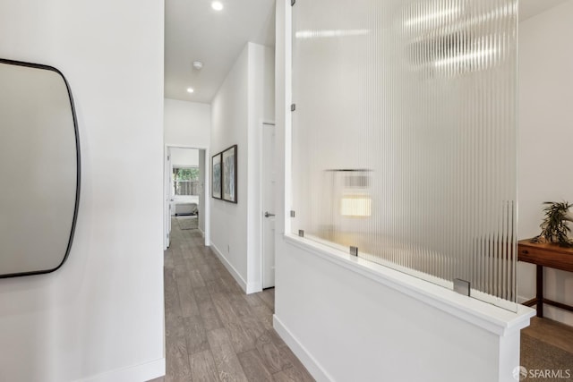 608 Missouri St Unit A, San Francisco, CA 94107 - hallway with light wood-style floors, baseboards, and recessed lighting