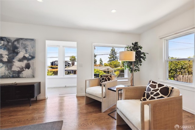 2464 Alida St, Oakland, CA 95602 - living area with healthy amount of natural light, wood finished floors, and recessed lighting