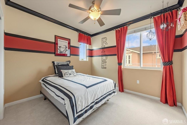 41008 Asilomar Ter, Fremont, CA 94538 - bedroom featuring carpet floors, multiple windows, baseboards, and ornamental molding