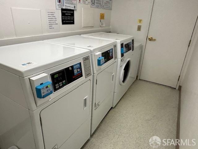 601 Van Ness Ave Unit 1102, San Francisco, CA 94102 - shared laundry room featuring washing machine and clothes dryer
