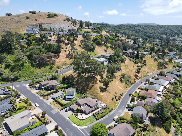 233 Prince Royal Dr, Corte Madera, CA 94925 - aerial overview of property's location featuring nearby suburban area and a mountain backdrop