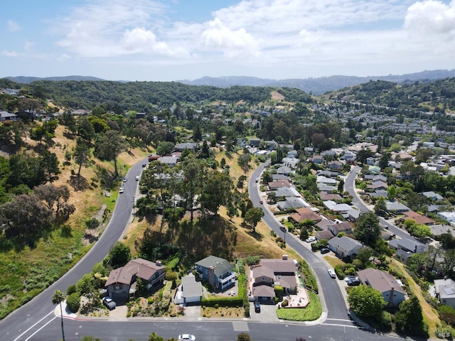 233 Prince Royal Dr, Corte Madera, CA 94925 - aerial view of property and surrounding area featuring nearby suburban area and a mountainous background