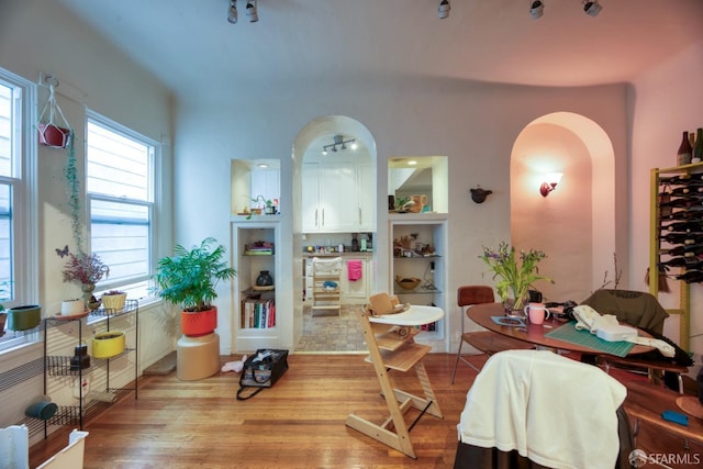 dining room featuring light hardwood / wood-style floors