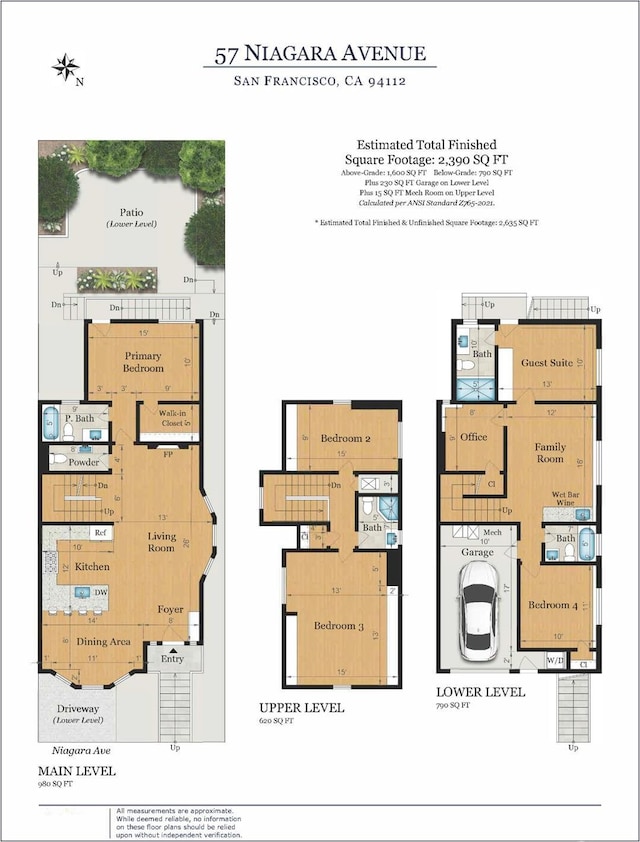 57 Niagara Ave, San Francisco, CA 94112 - view of floor plan / room layout
