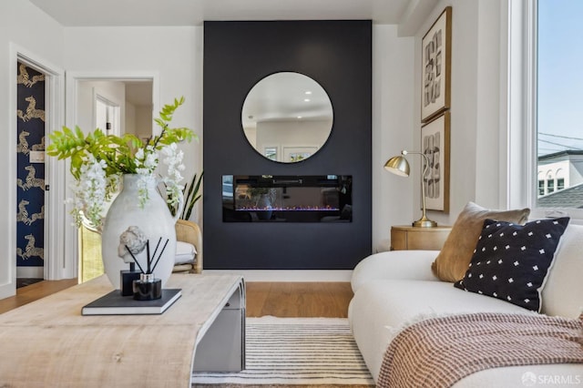 57 Niagara Ave, San Francisco, CA 94112 - living room with wood finished floors and a glass covered fireplace